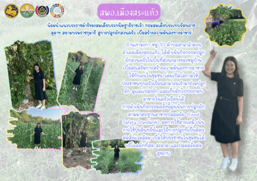 สพอ.เมืองสระแก้ว ติดตามและสนับสนุนการน้อมนำแนวพระราชดำริของสมเด็จพระกนิษฐาธิราชเจ้า กรมสมเด็จพระเทพรัตนราช สุดาฯ สยามบรมราชกุมารี สู่การปลูกผักสวนครัว เพื่อสร้างความมั่นคงทางอาหาร